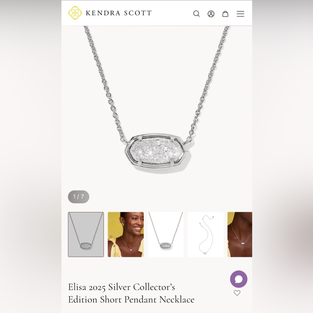 NWT Kendra Scott Elisa 2025 Silver Collector’s Edition - Picture 6 of 6